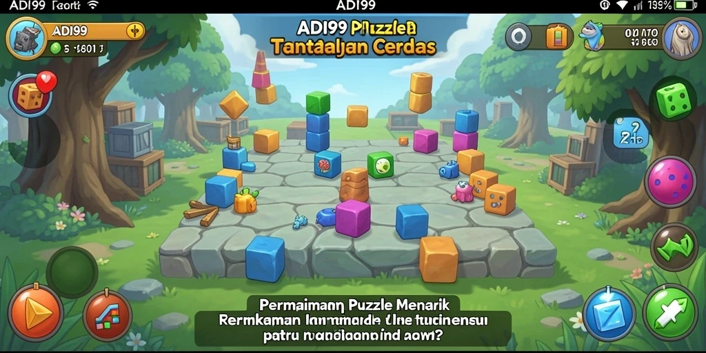 Screenshot gameplay ADI99 menampilkan teka-teki yang menantang dan grafis yang menarik.