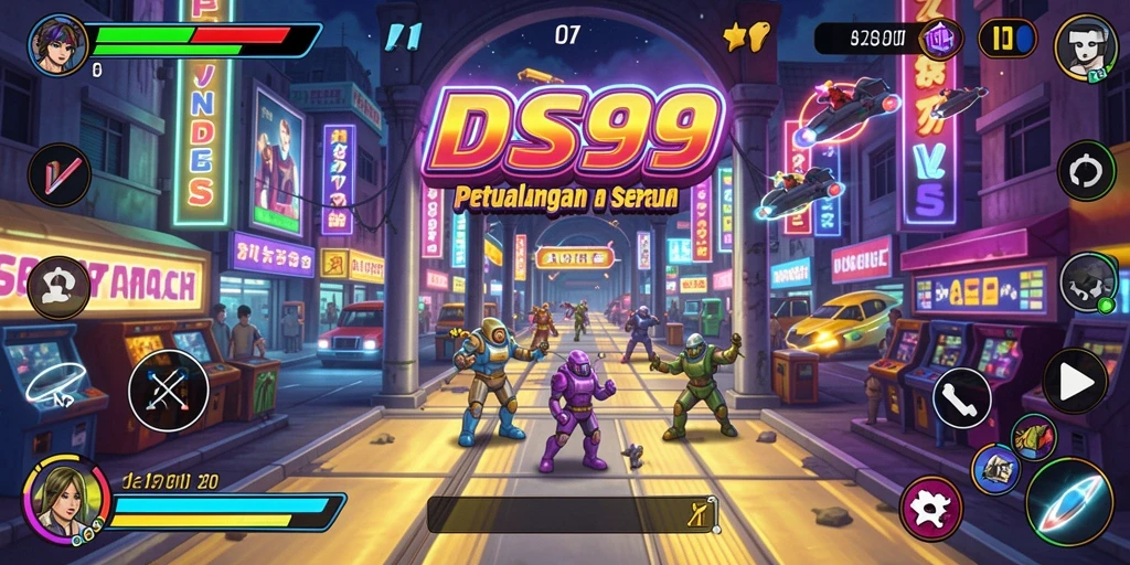 Tampilan gameplay yang seru di DS99, penuh aksi dan tantangan.