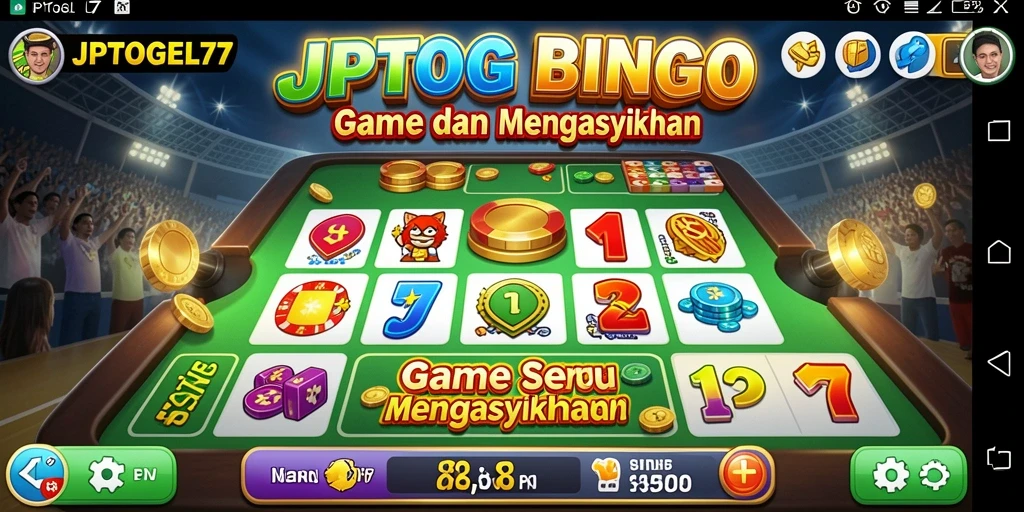 Tampilan seru dari gameplay JPTOGEL77 dengan keseruan Bingo.