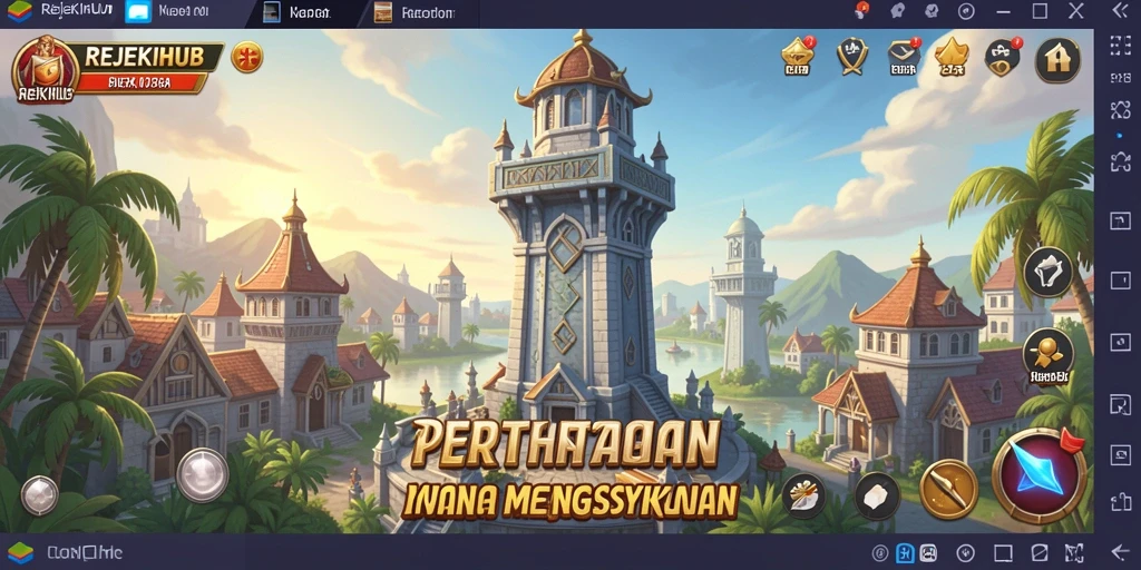 Tampilan menarik dari gameplay REJEKIHUB yang penuh aksi Tower Defense.