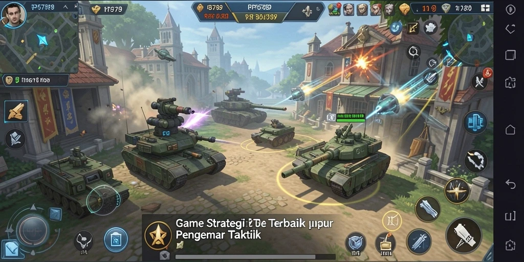 Screenshot utama RP6789 menampilkan pertempuran strategi yang intens.