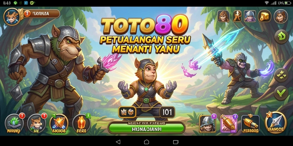 Screenshot TOTO80 menampilkan momen menegangkan dalam petualangan.